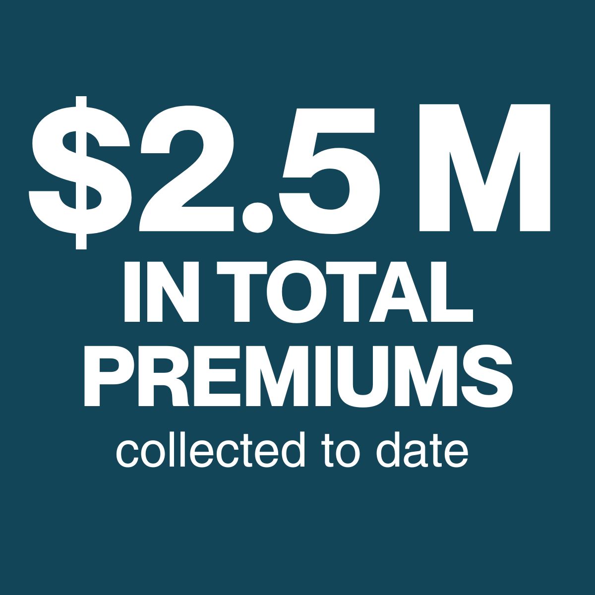 $2.5M in total premiums