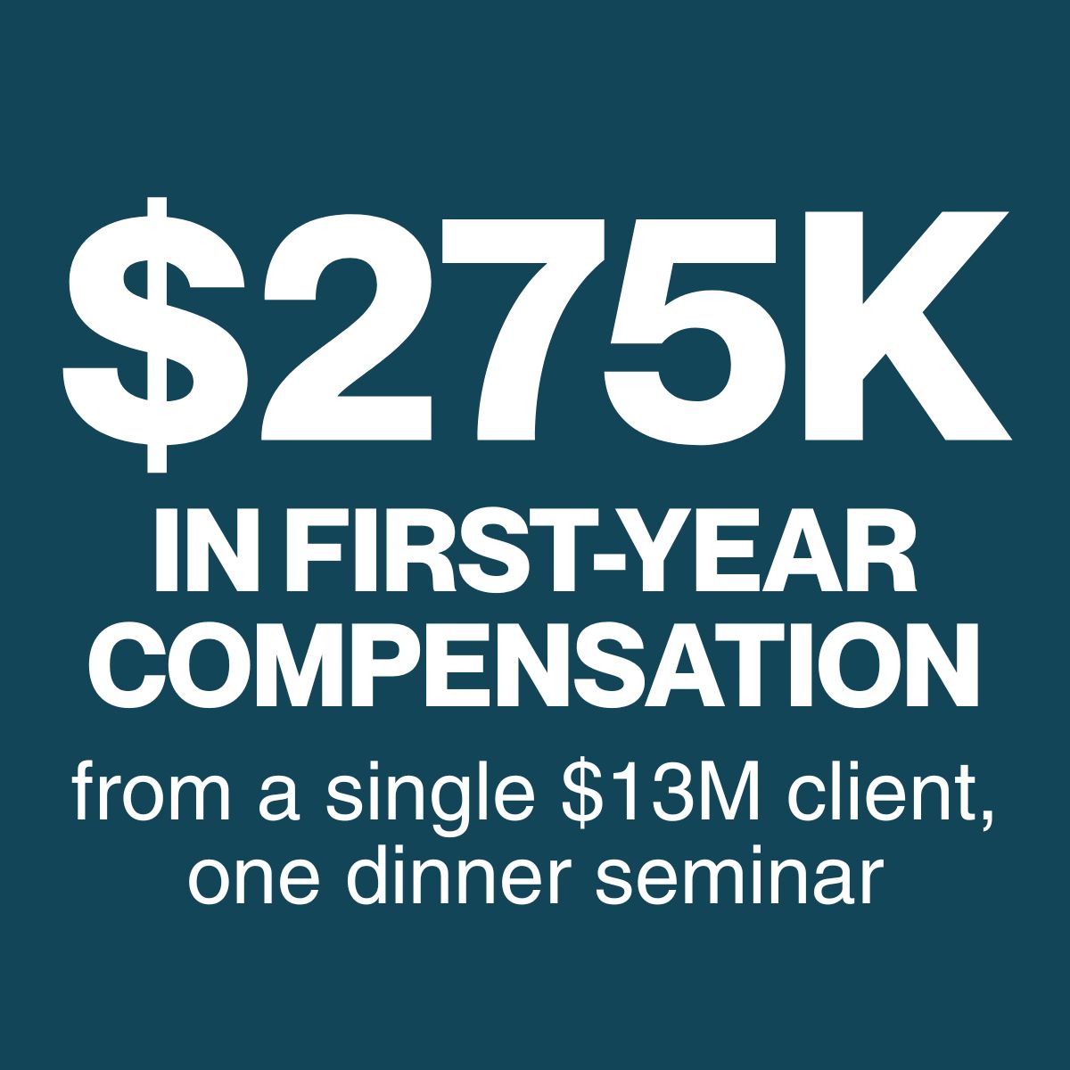$275k in first year compensation
